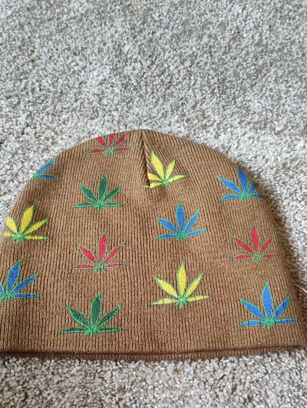 "Leaf" Pattern Beanie Cap